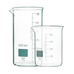 Стаканы лабораторные с делениями и носиком
