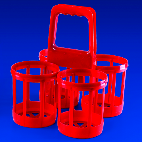 Корзина для транспортировки бутылок на 4 места, диаметр бутылок до 118 мм, ПЭНД