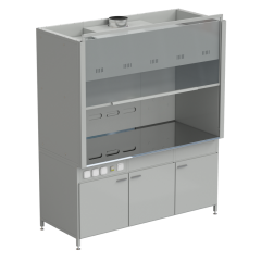 Шкаф вытяжной без подвода воды 1800х900х2145 мм, раб. поверхность - НЕРЖАВЕЮЩАЯ СТАЛЬ