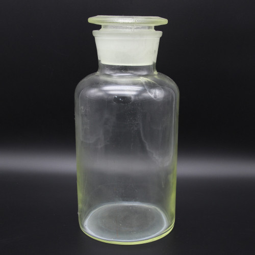 Склянка для реактивов 5000 мл из светлого стекла с широкой горловиной и притертой пробкой