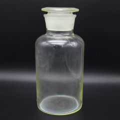 Склянка для реактивов 5000 мл из светлого стекла с широкой горловиной и притертой пробкой
