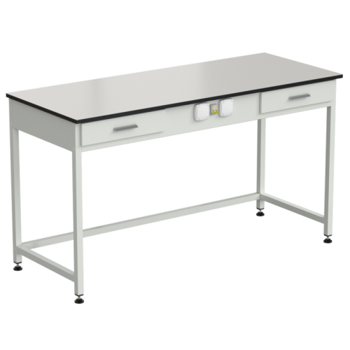 Стол приборный с 2-мя ящиками и электрикой 1500x600x850 мм, раб. поверхность - LABGRADE