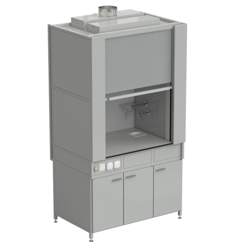 Шкаф вытяжной с коконом из стеклопластика с водой с электрикой 1200х820х2240 мм, раб. поверхность - LABGRADE