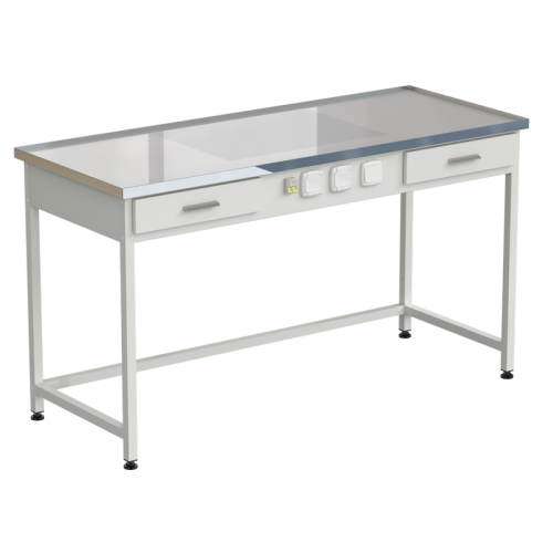 Стол с подсветкой рабочей зоны 1515х610х850, раб. поверхность - LABGRADE-лайт