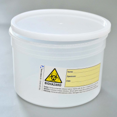 Контейнер для гистологии с защелкивающейся крышкой и этикеткой, 500 мл, 120х80 мм, н/с, Aptaca