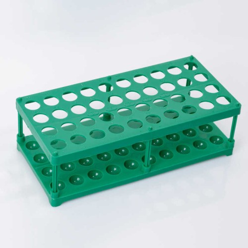 Штатив для пробирок (40 гнезд, h=75 мм) ЗЕЛЁНЫЙ