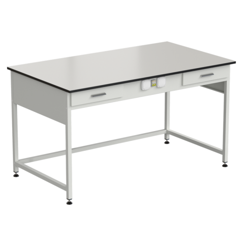 Стол приборный с 2 ящиками и электрикой (усиленный) 1500x850x850 мм, раб. поверхность - LABGRADE