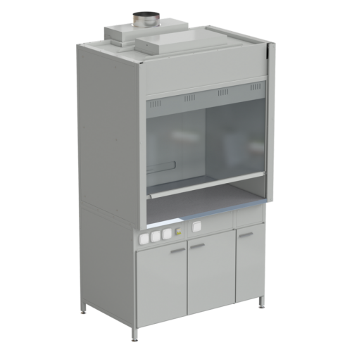 Шкаф вытяжной без подвода воды 1200х900х2145, раб. поверхность - МОНОЛИТНЫЙ КЕРАМОГРАНИТ