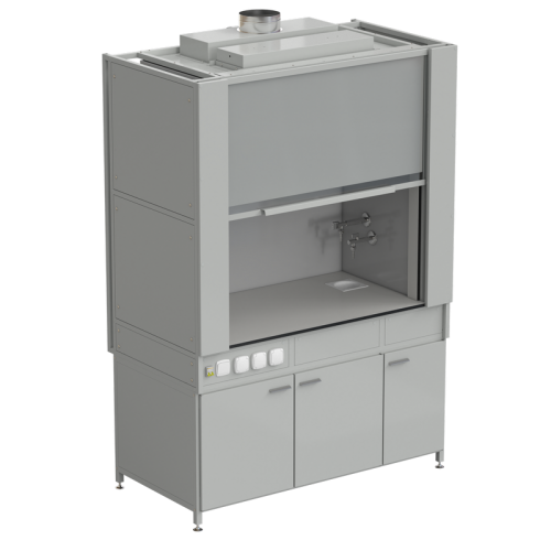 Шкаф вытяжной с коконом из стеклопластика с водой с электрикой 1500х820х2240 мм, раб. поверхность - LABGRADE