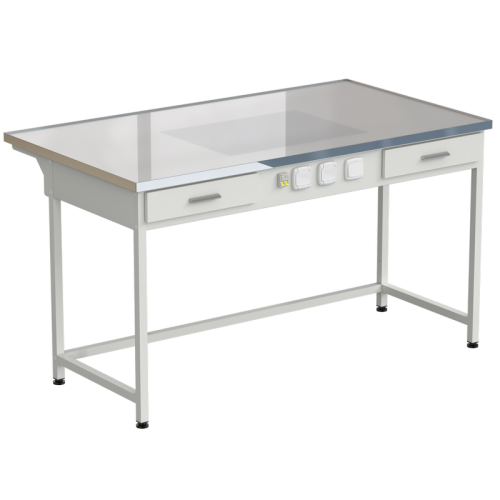 Стол с подсветкой рабочей зоны 1515х850х850, раб. поверхность - LABGRADE-лайт