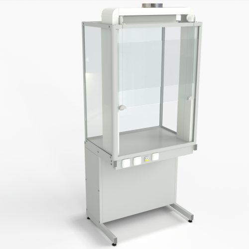 Шкаф демонстрационный напольный с электрикой, евронога 950х650х2245, раб. поверхность - LABGRADE-лайт