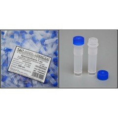 Криопробирка с завинчивающейся крышкой и юбкой устойчивости 1 мл, 10,2х47,4 мм, без делений, с внешней резьбой, нестерильная, п/п