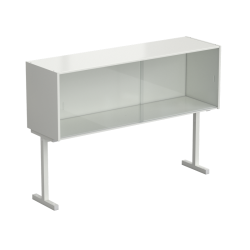 Полка книжная настольная 1200x340x400 мм, сталь, белая