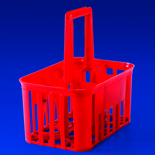 Корзина для транспортировки бутылок на 6 мест, диаметр бутылок до 92 мм, ПЭНД