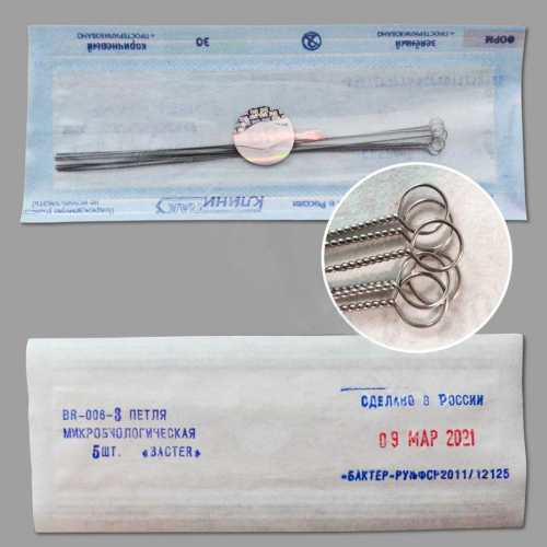 Петля микробиологическая диаметром 3 мм, 5 шт/уп.