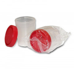 Контейнер лабораторный для взятия проб 120 мл, стерильный, с завинчивающейся крышкой, индивидуальная упаковка, п/п, Россия, 300 шт/уп.