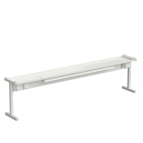 Полка для стола нижняя с электрикой 1775x250x450 мм, белый металл