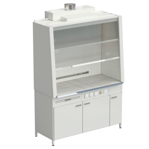 Шкаф вытяжной без подвода воды с электрикой 1520х750х2160 мм, раб. поверхность - КЕРАМИКА