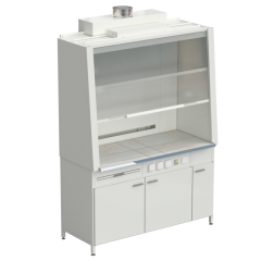 Шкаф вытяжной без подвода воды с электрикой 1520х750х2160 мм, раб. поверхность - КЕРАМИКА