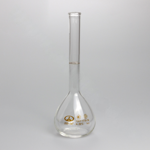 Колба мерная 1-200-1 с одной меткой и цилиндрической горловиной