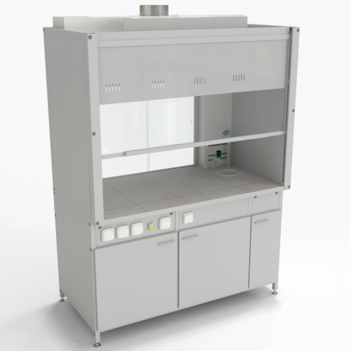 Шкаф демонстрационный специализированный, с электрикой 1500х800х2140, раб. поверхность - КЕРАМИКА