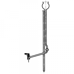 Микробюретка 1-2-2-5-0,02 с краном, кран с резьбовым уплотнением ГОСТ 29251-91