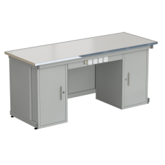 Стол демонстрационный с двумя напольными тумбами, с электрикой 2000х750х900, раб. поверхность - LABGRADE-лайт