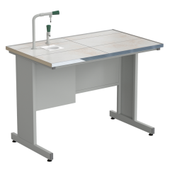 Стол пристенный с подводом воды 1212х750х900 мм, раб. поверхность - КЕРАМИКА