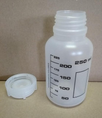 Банка широкогорлая для реактивов 250 мл, с черной градуировкой, п/п, LAMAPLAST