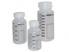 Банка широкогорлая для реактивов 250 мл, с черной градуировкой, п/п, LAMAPLAST