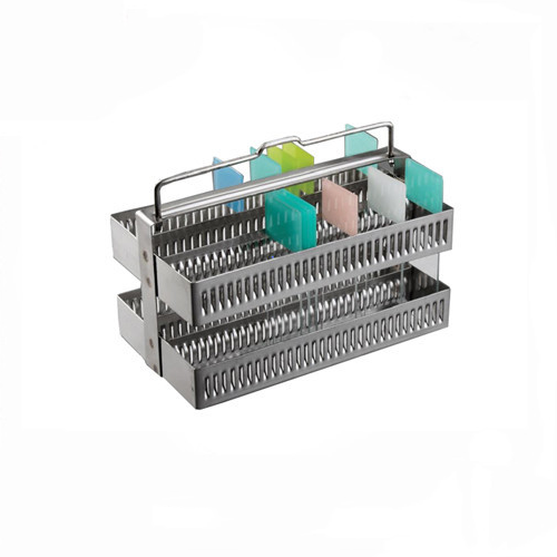 Штатив-рамка из нержавеющей стали, для 60 стёкол, размером 26х76±1,0 мм и толщиной 1,0±0,1 мм