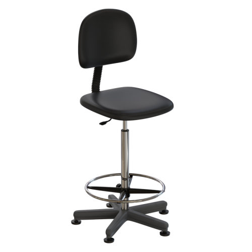 Стул лабораторный на опорах (высота 620-760 мм) (кожзам)