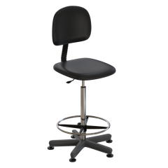 Стул лабораторный на опорах (высота 620-760 мм) (кожзам)