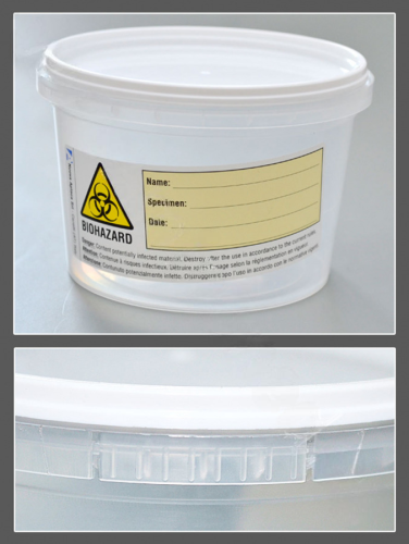 Контейнер для гистологии с защелкивающейся крышкой и этикеткой, 250 мл, 95х62 мм, н/с, Aptaca