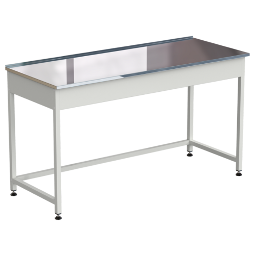 Стол приборный упрощенный 1500x600x850 мм, раб. поверхность - НЕРЖАВЕЮЩАЯ СТАЛЬ