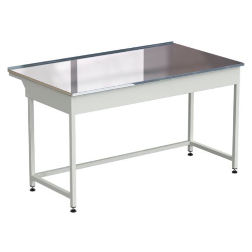 Стол приборный упрощенный 1500x850x850 мм, раб. поверхность - НЕРЖАВЕЮЩАЯ СТАЛЬ
