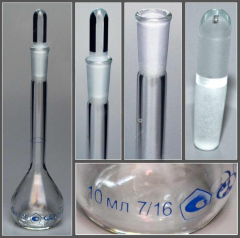 Колба мерная 2-5-7/16 с одной меткой и пришлифованной пробкой