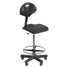 Стул лабораторный на роликах (высота 620-760 мм) (полиуретан)