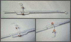 Микробюретка 1-2-2-2-0,01 с краном, кран с резьбовым уплотнением ГОСТ 29251-91