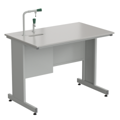 Стол пристенный с подводом воды 1200х750х900 мм, раб. поверхность - DURCON