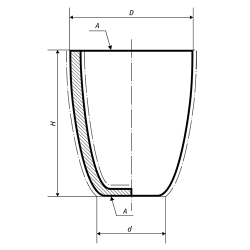 Тигель высокий фарфоровый №1, 3 мл