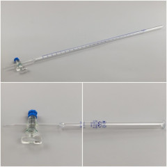 Бюретка 1-1-2-25-0,1 с краном, кран с резьбовым уплотнением ГОСТ 29251-91
