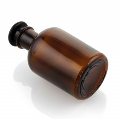 Склянка для реактивов 5000 мл из темного стекла с узкой горловиной и притертой пробкой