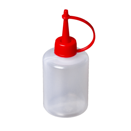 Банка-капельница 40 мл с крышкой-капельницей (цвет крышки - КРАСНЫЙ)