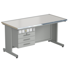 Стол преподавателя с подвесной тумбой, электрикой + слот 1515х750х760, раб. поверхность - LABGRADE-лайт