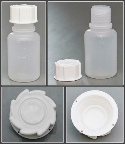 Банка широкогорлая для реактивов 100 мл, с делениями, п/п, Kartell