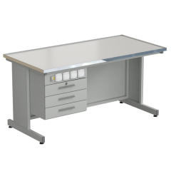 Стол преподавателя с подвесной тумбой и электрикой 1515х750х760, раб. поверхность - LABGRADE-лайт