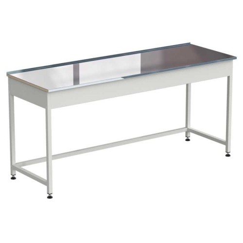 Стол приборный упрощенный 1800x600x850 мм, раб. поверхность - НЕРЖАВЕЮЩАЯ СТАЛЬ