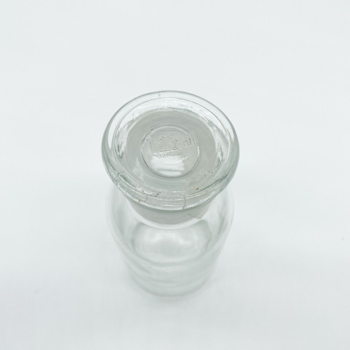 Склянка для реактивов 125 мл из светлого стекла с широкой горловиной и притертой пробкой