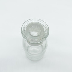 Склянка для реактивов 125 мл из светлого стекла с широкой горловиной и притертой пробкой